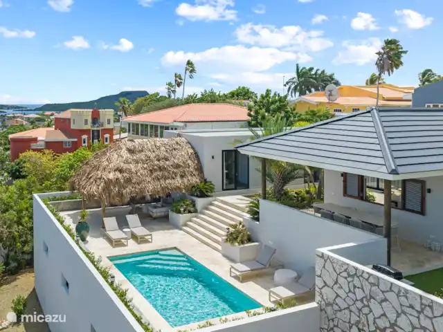 Casa Jan Sofat 57 | Curaçao, Banda Ariba (est), Jan Sofat - appartement Arrière de la villa avec une belle piscine rafraîchissante