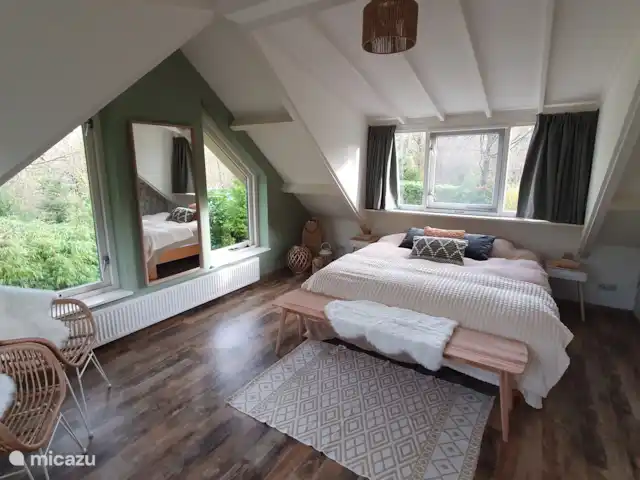 Chalet L’Oiseau Chanceux | Pays-Bas, Drenthe, Zorgvlied - maison de vacances Chambre 2 au 1er étage.