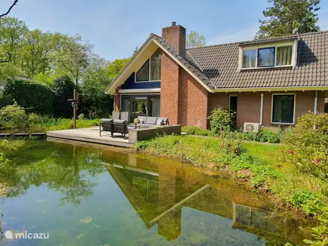 Chalet L’Oiseau Chanceux | Pays-Bas, Drenthe, Zorgvlied - maison de vacances L’étang de baignade écologique