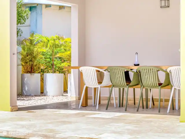 Nouvelle villa ! Villa Brosse | Bonaire, Bonaire, Kralendijk - villa Salle à manger sur le porche/terrasse
