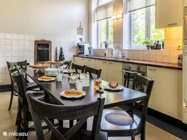 Villa Venray | Pays-Bas, Limbourg, Venray - villa La cuisine entièrement équipée, où le projecteur peut également être utilisé pour une présentation ou un jeu en famille.