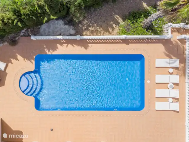 Casita Vreugde en Liefde huren in Spanje, Costa Blanca, Jávea - villa Uitzicht op het zwembad en het terras