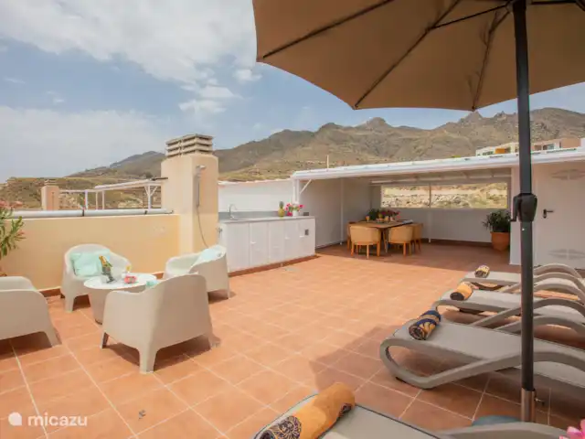 Casa El Ensueño penthouse, vue sur la mer | Espagne, Costa Cálida, Bolnuevo - appartement Toit