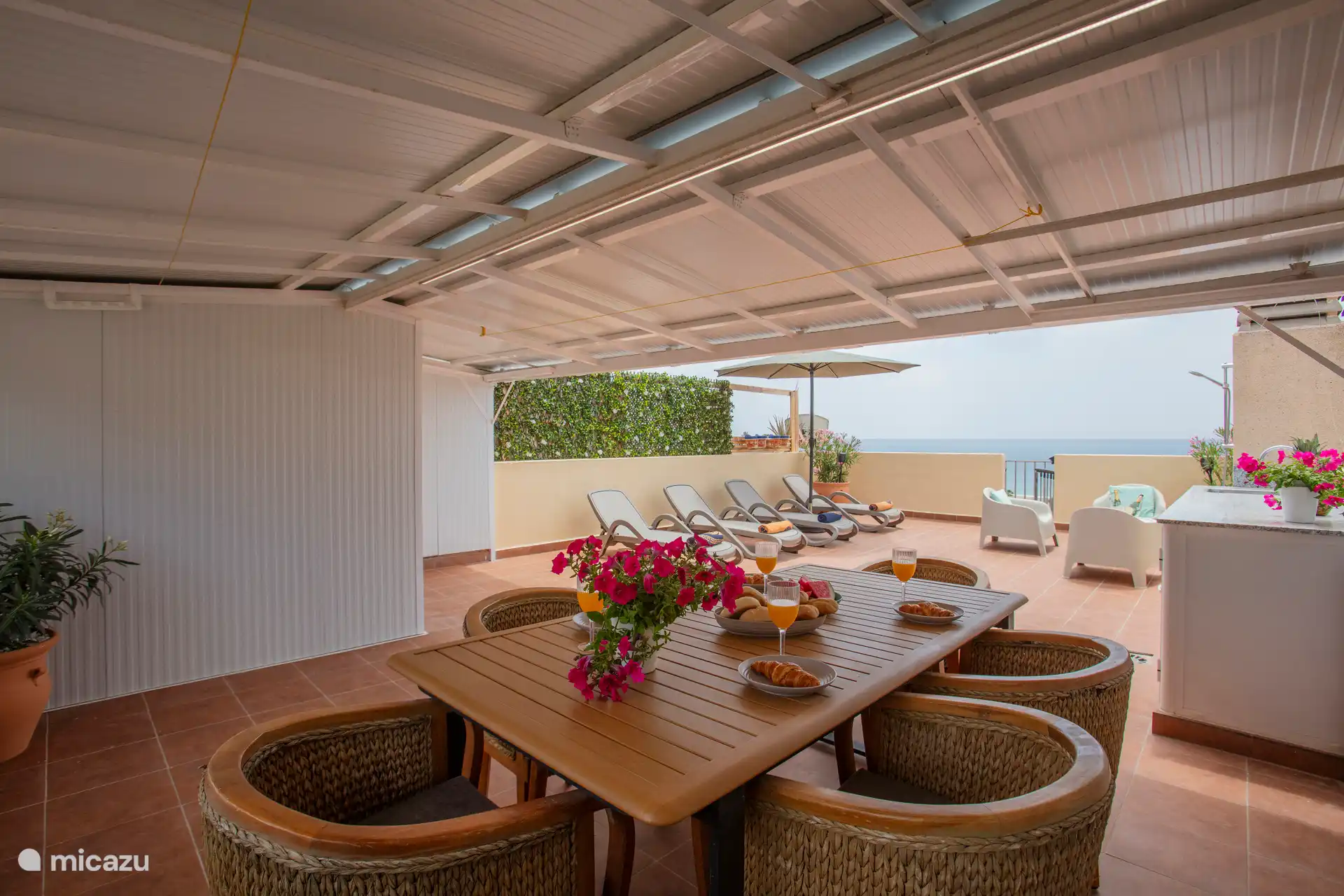 Casa El Ensueño Penthouse, Meerblick in Spanien, Costa Cálida, Bolnuevo - appartement