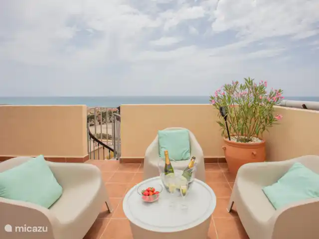 Casa El Ensueño penthouse, vue sur la mer | Espagne, Costa Cálida, Bolnuevo - appartement Toit