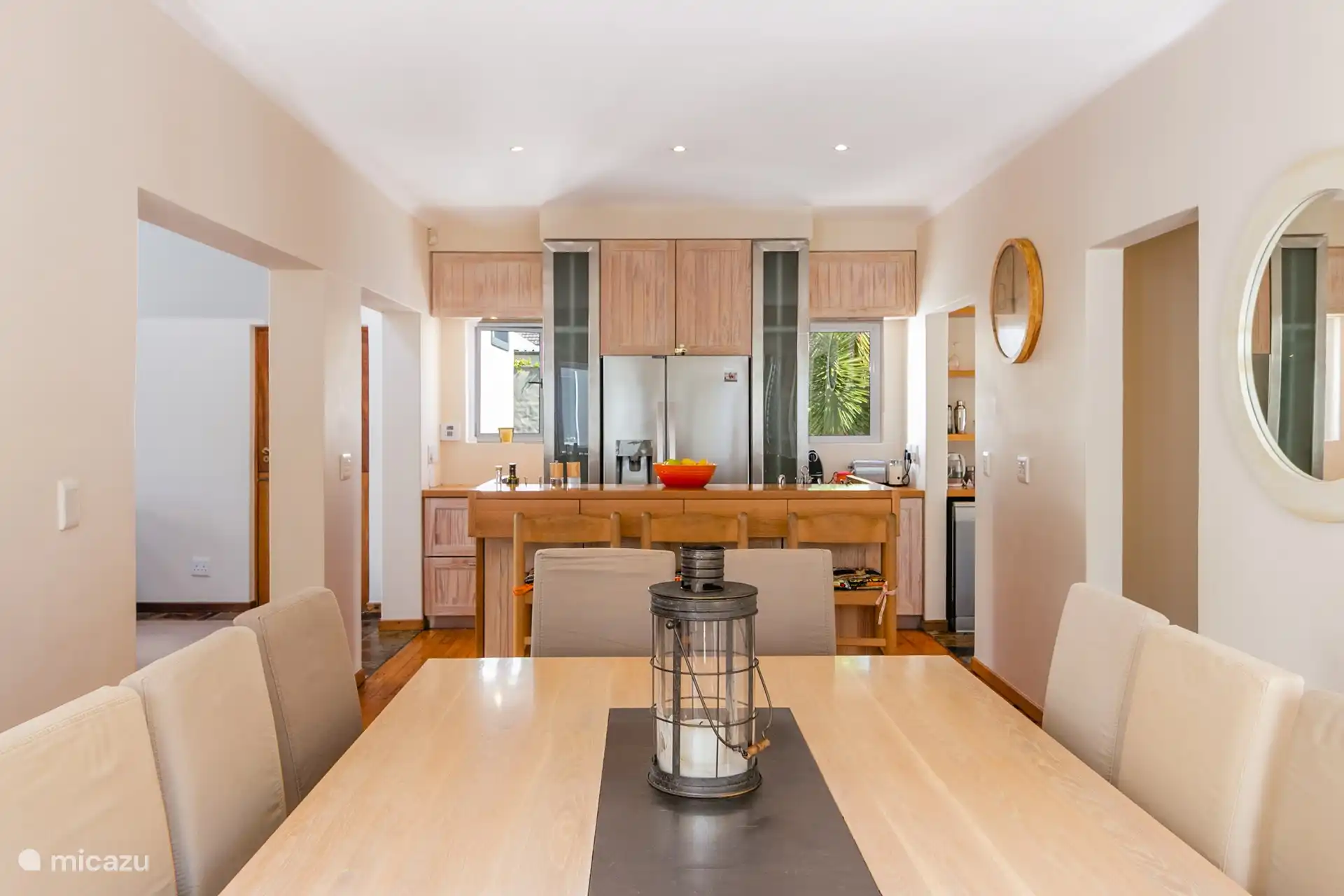 Open plan kitchen and dining area

