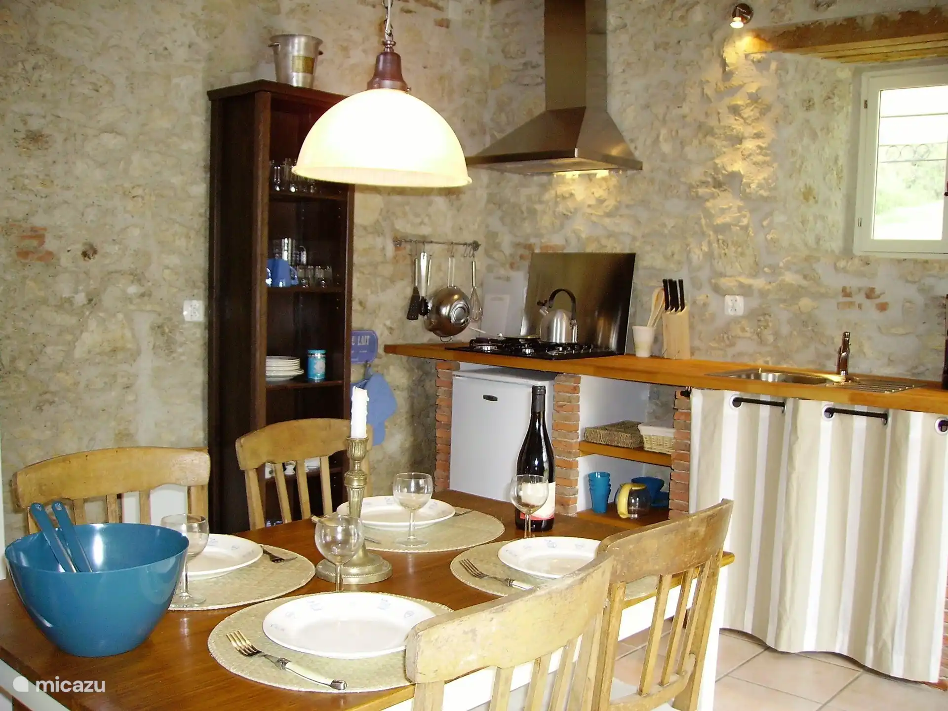 The kitchen/dining room.