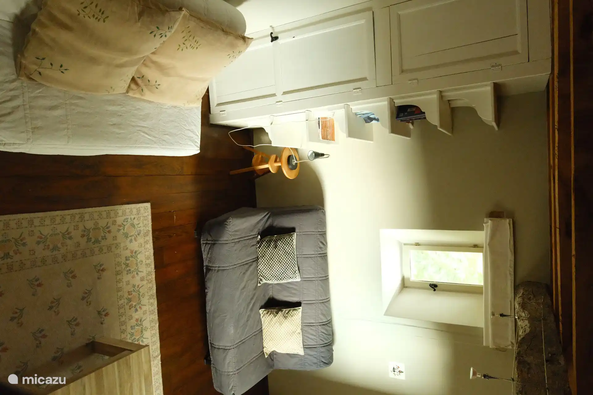 Living room with two sofa beds on the first floor.