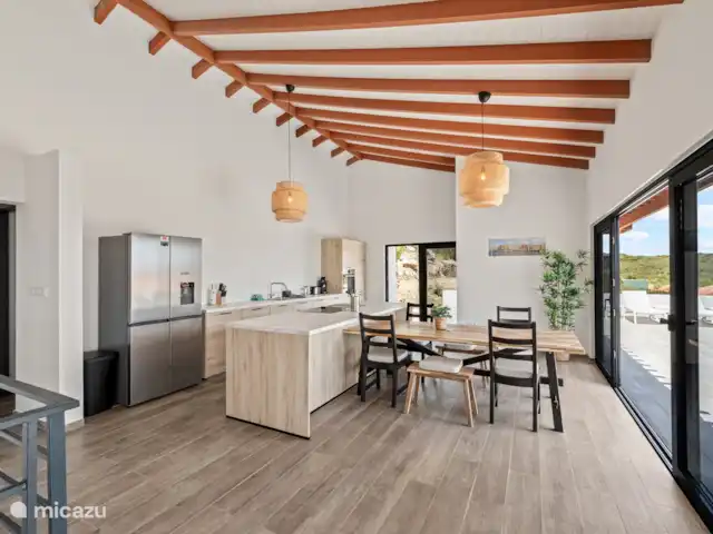 Villa Bista di Laman  en Curazao, Bandabou (oeste), Fontein - villa Una cocina elegante y espaciosa