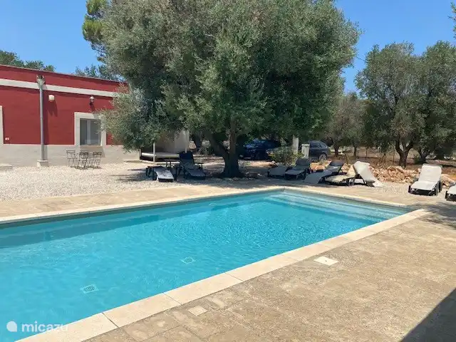 Trullo Sogno l'Estate en Italia, Apulia, Francavilla Fontana - casa de campo / castillo Un montón de tumbonas al sol o a la sombra