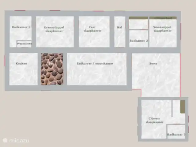 Location de Vacances Portugal, Algarve, São Brás de Alportel, villa - Villa Peral Plan de la Villa Peral