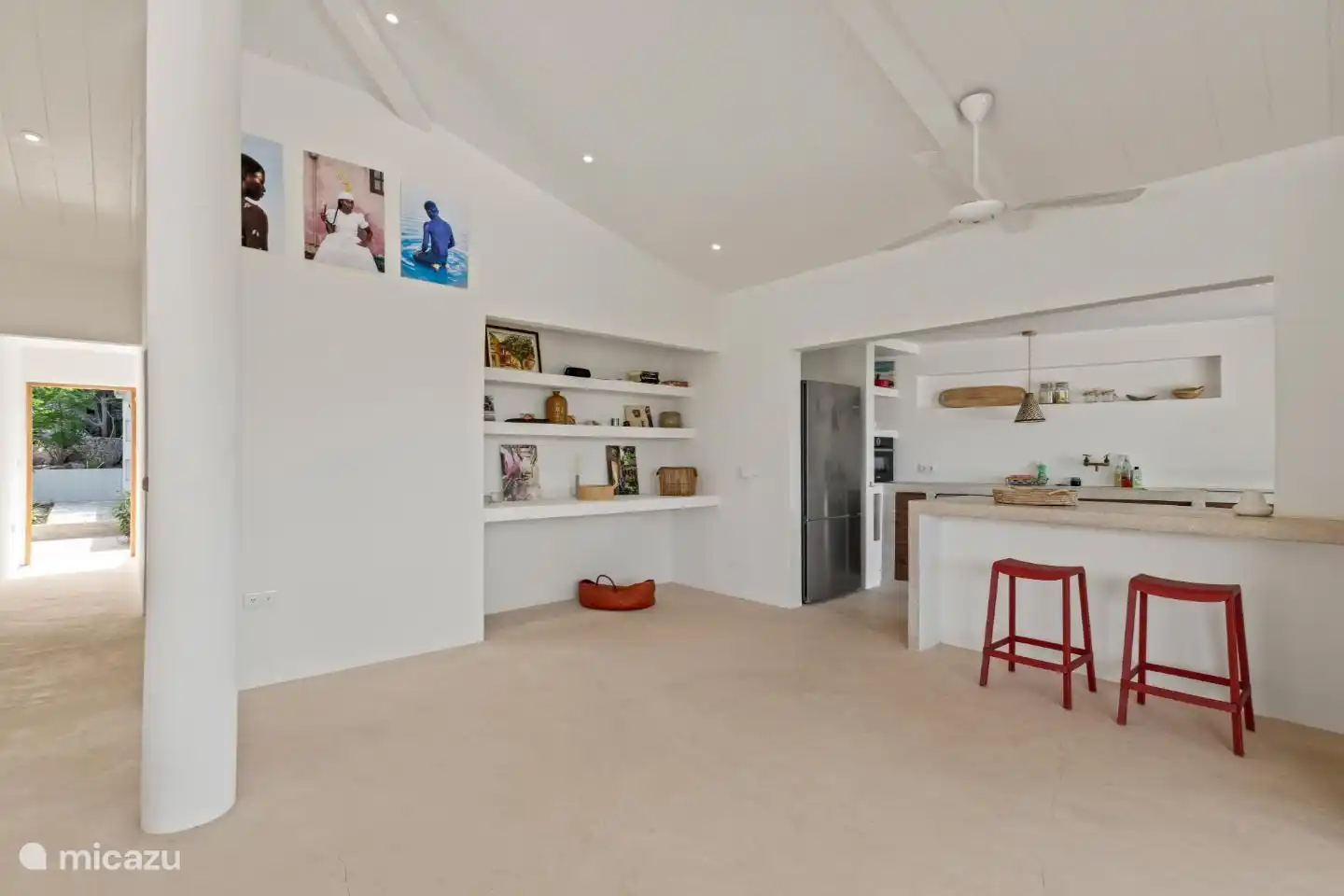 Living room with open kitchen