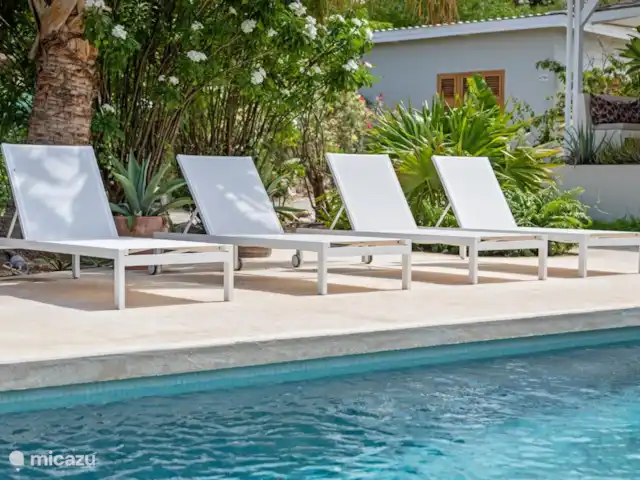 Bungalow 29 en Curazao, Curazao Centro, Piscadera - bungaló Piscina con tumbonas