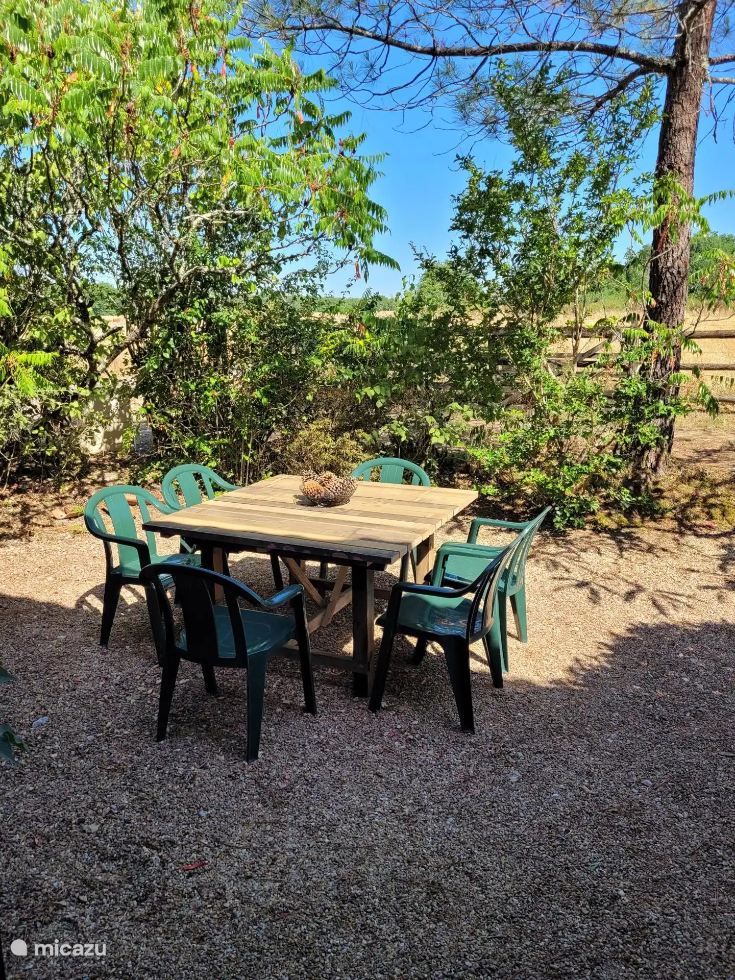 Gite La Vigne - hintere Terrasse