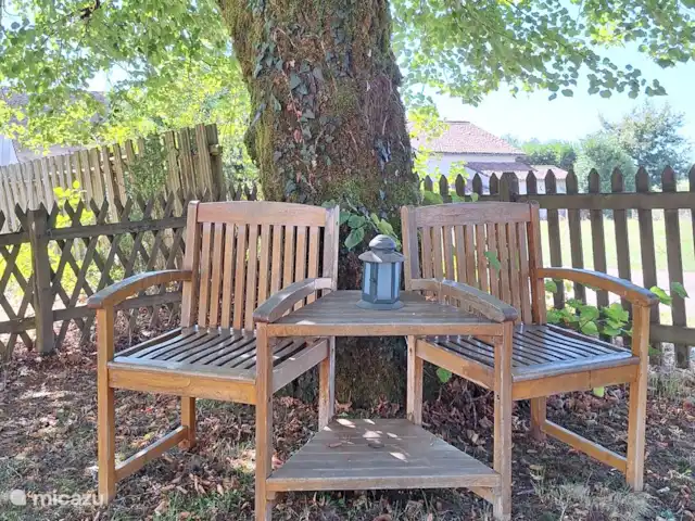 Gîte La Cave | France, Dordogne, Saint-Saud-Lacoussière - gîte / cottage Siège passager sous grand tilleul