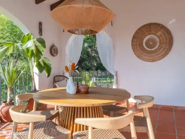 La casa Familia Costa Blanca huren in Spanje, Costa Blanca, Pego - vakantiehuis Eettafel op de boven veranda