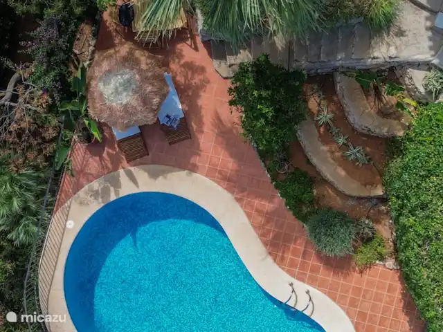 La casa Familia Costa Blanca huren in Spanje, Costa Blanca, Pego - vakantiehuis Bovenaanzicht zwembad