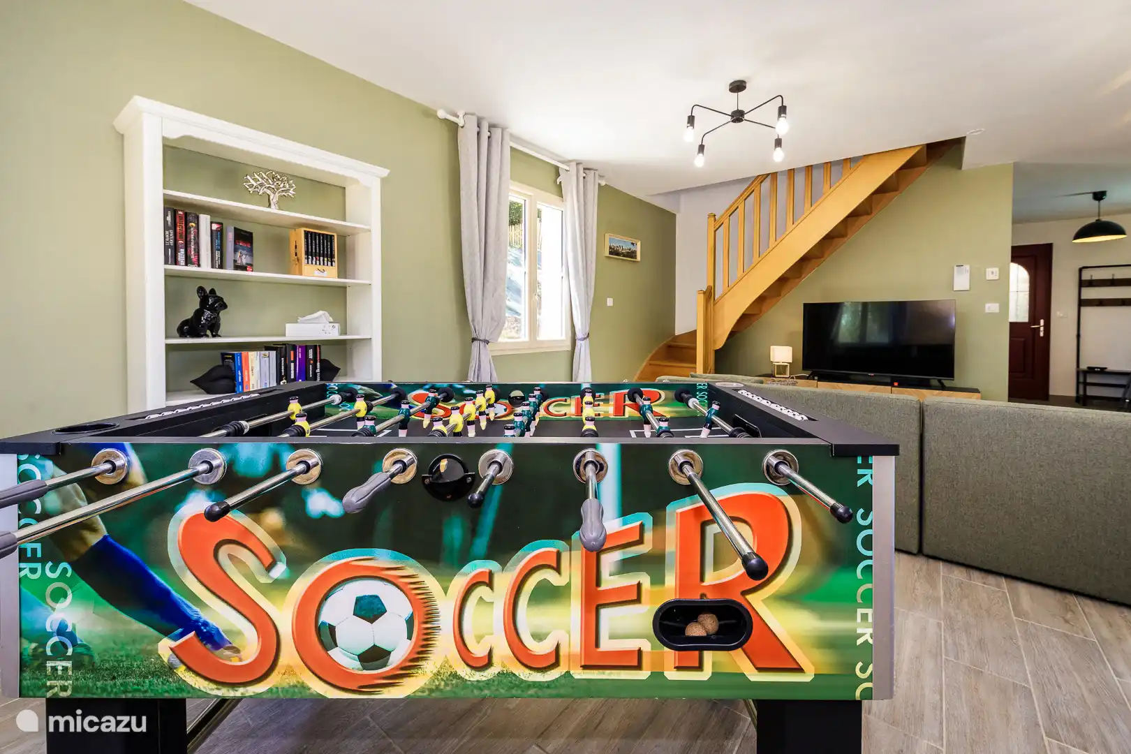 Tischfußball im Wohnzimmer