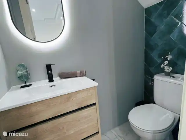 Casa Karma huren in Spanje, Costa Blanca, Algorfa - finca Extra toilet beneden met led spiegel en wastafelmeubel