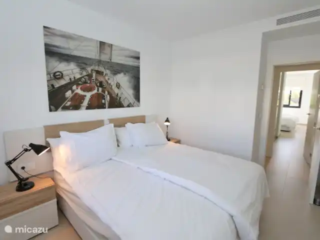 Vue panoramique du golf | Espagne, Costa Blanca, Pilar de la Horadada - appartement Lits confortables de 90 par 200 qui peuvent être rapprochés si vous le souhaitez.