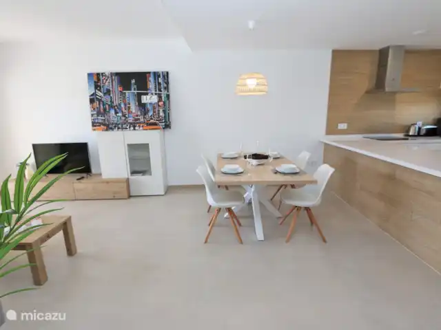 Vue panoramique du golf | Espagne, Costa Blanca, Pilar de la Horadada - appartement Vue d’ensemble du salon.