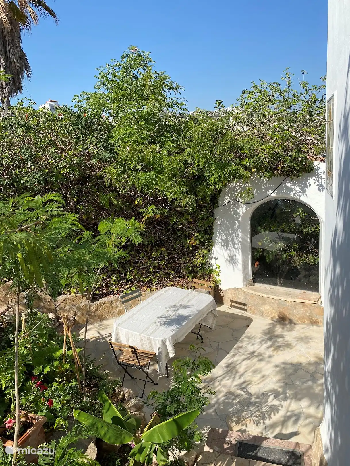 Terrasse an der Seite