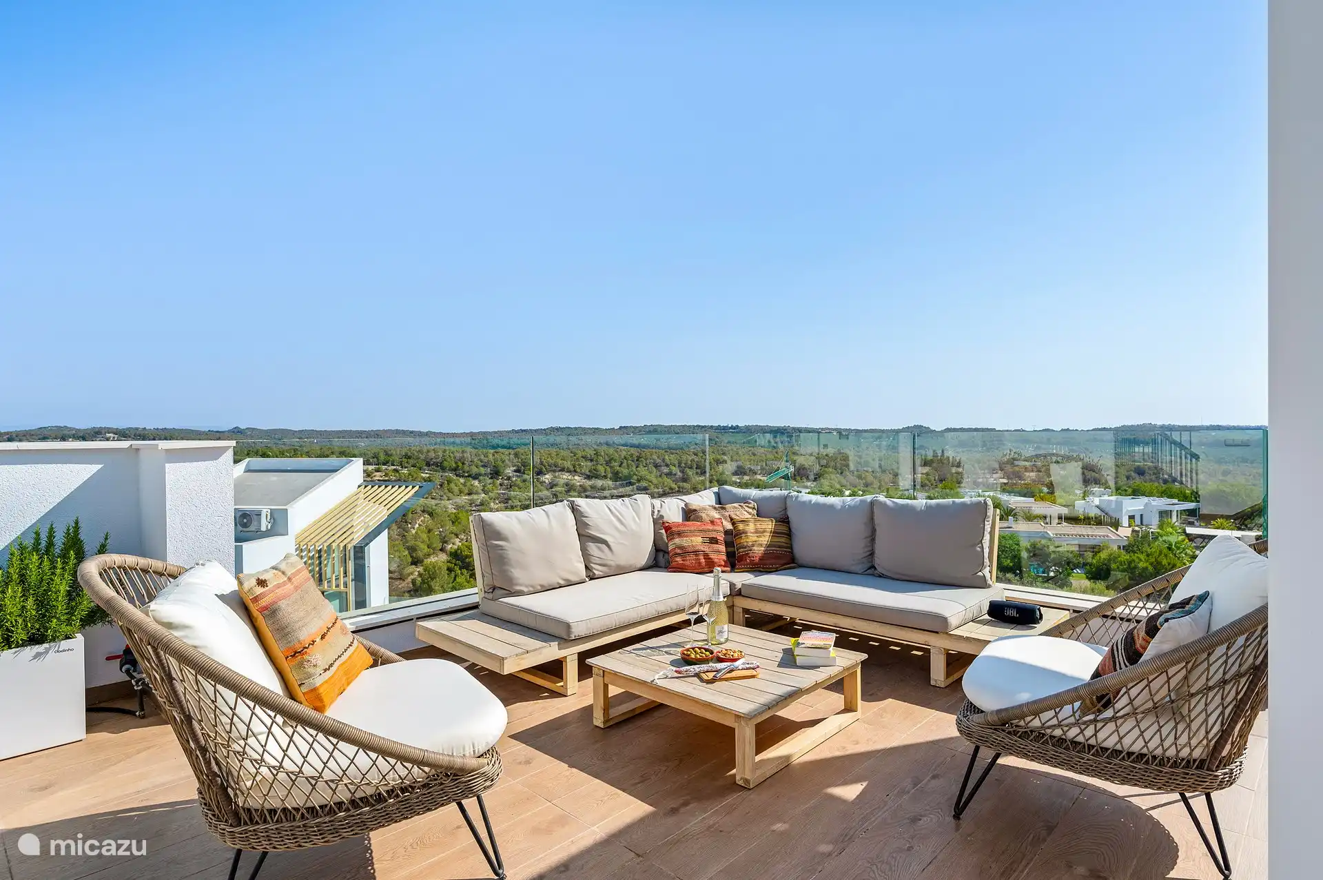 Loungebereich auf der Dachterrasse