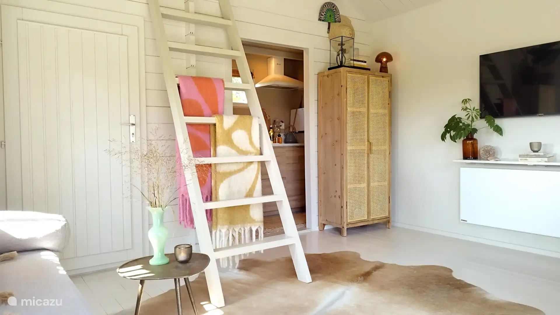 Treppen zum Schlafboden.