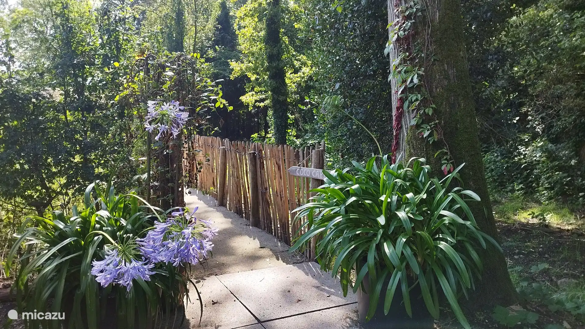 Privater Eingang CoCo Cabin, hier ist auch der Parkplatz auf unserem Privatgrundstück