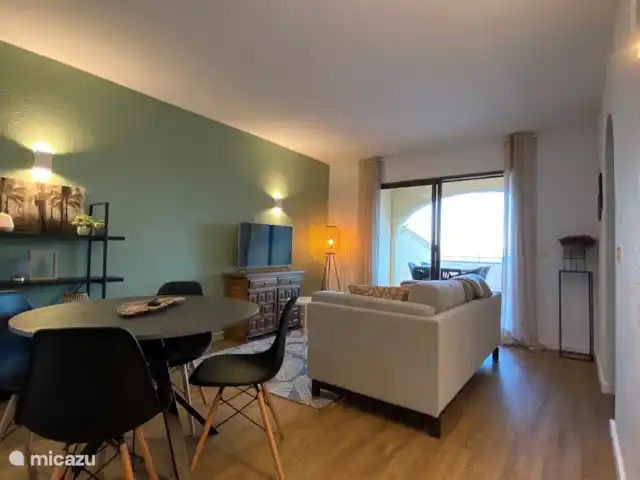 Casa Thalessa Benitachell huren in Spanje, Costa Blanca, Benitachell - appartement eettafel en zitgedeelte met uitzicht op zee