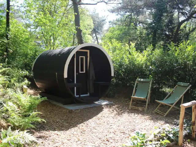 Chalet 4p en forêt avec sauna et bain à remous | Pays-Bas, Drenthe, Diever - chalet Le sauna tonneau finlandais