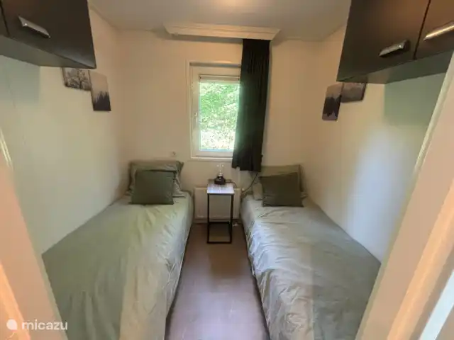Chalet 4p en forêt avec sauna et bain à remous | Pays-Bas, Drenthe, Diever - chalet Chambre 2 personnes avec 2 fois un lit simple