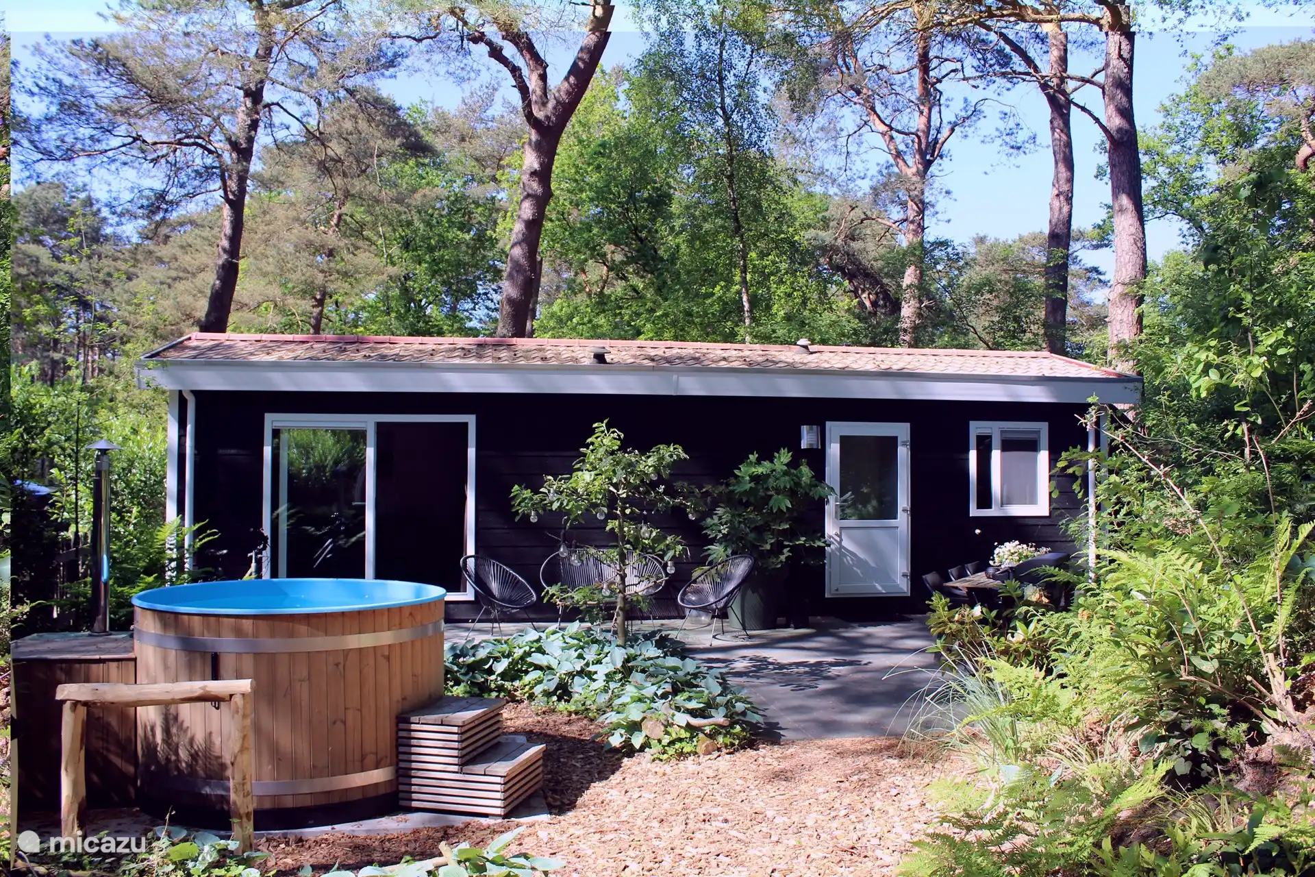 Naturisme, Pays-Bas, Drenthe, Diever, chalet Chalet 4p en forêt avec sauna et bain à remous