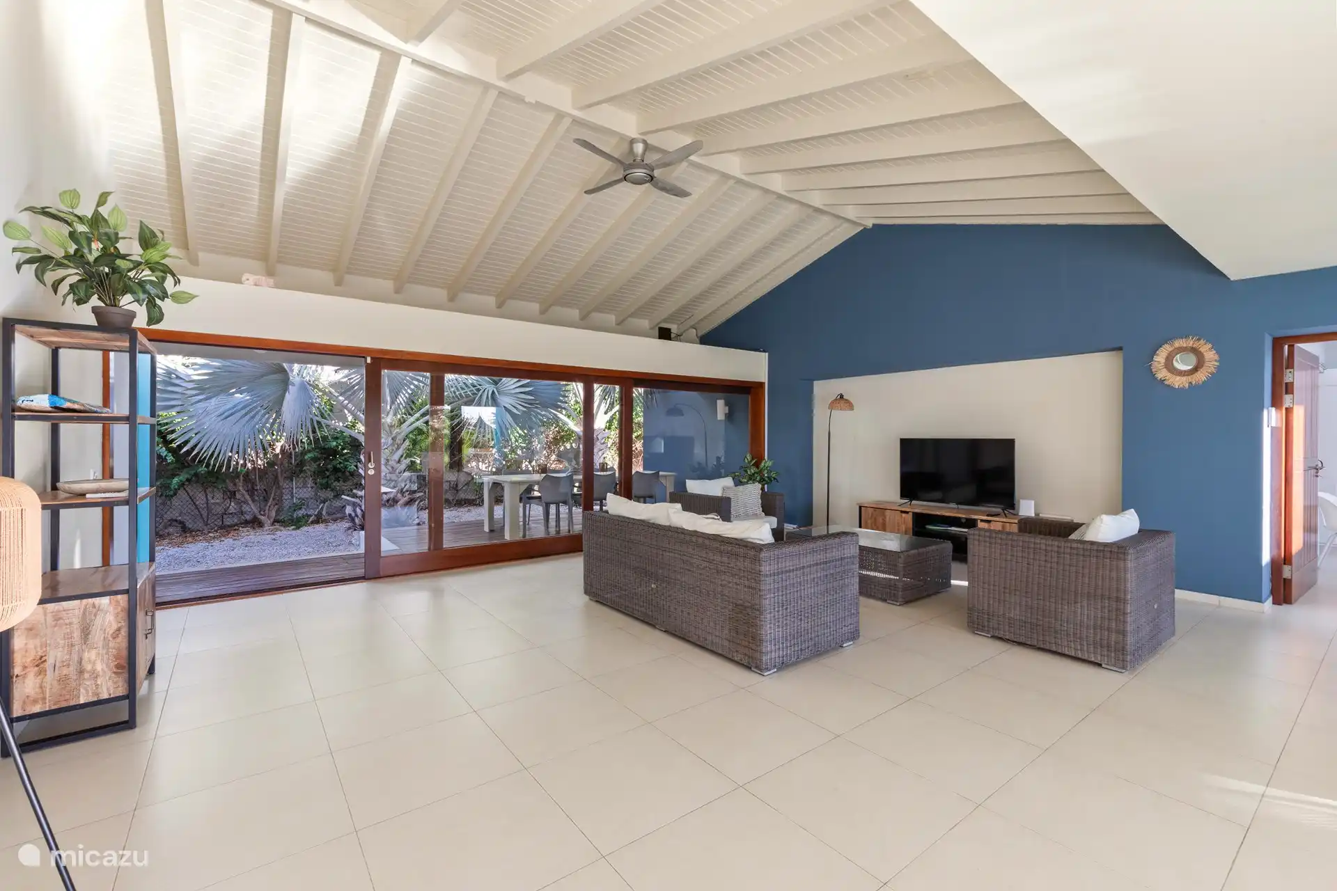 Living room with the back porch