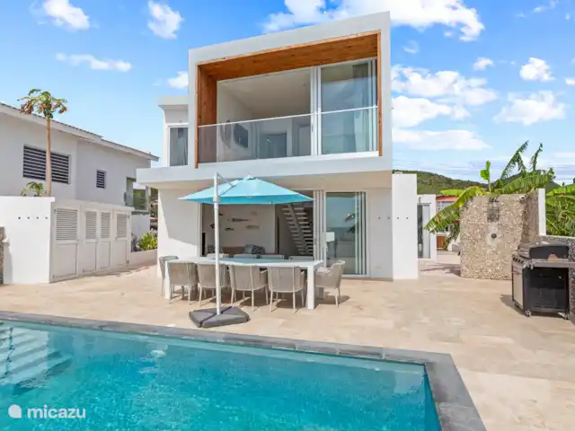Villa en bord de mer, Lagun, Curaçao | Curaçao, Banda Abou (ouest), Lagun - villa Piscine avec terrasse ensoleillée et coin repas