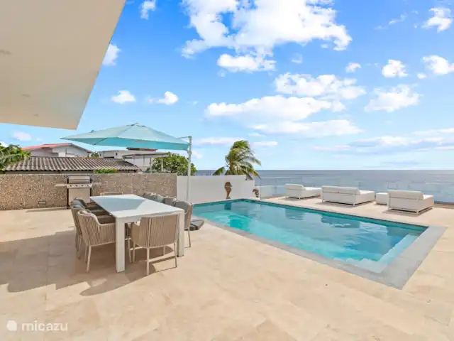Villa en bord de mer, Lagun, Curaçao | Curaçao, Banda Abou (ouest), Lagun - villa Piscine avec terrasse ensoleillée et coin repas