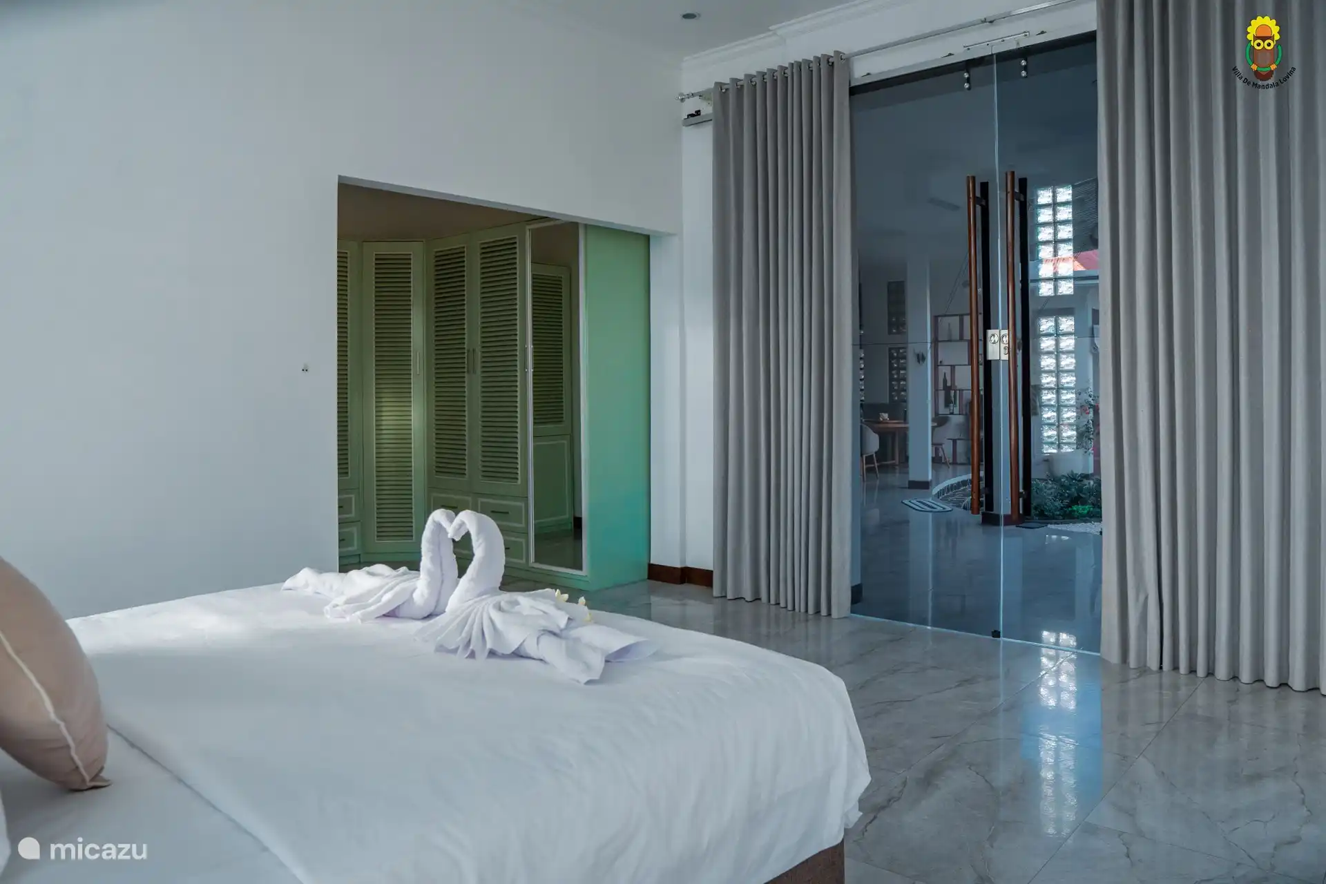 Bedroom 1, open the sliding doors and walk straight onto the terrace to the garden.