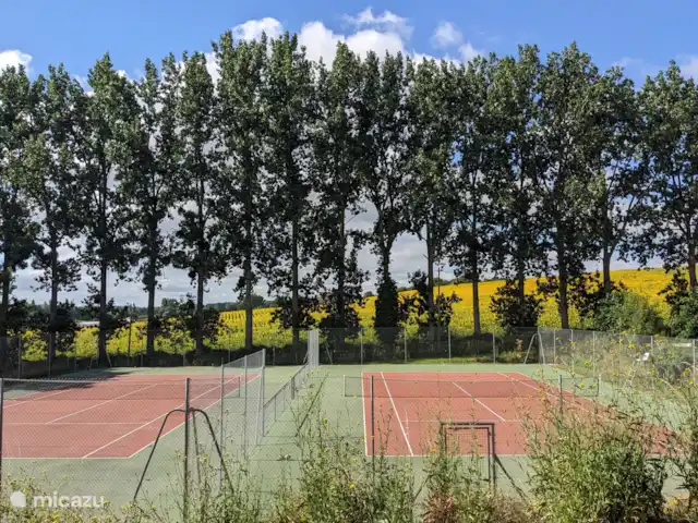 Le Chene - Le Grande Tourtre en Francia, Charente, Chalais (Charente) - bungaló Dos canchas de tenis en el Domaine