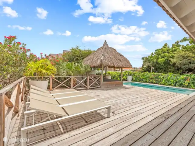 Lotus blanc | Curaçao, Banda Ariba (est), Vista Royal - villa Sous la palapa, vous pouvez profiter de l’ombre.
