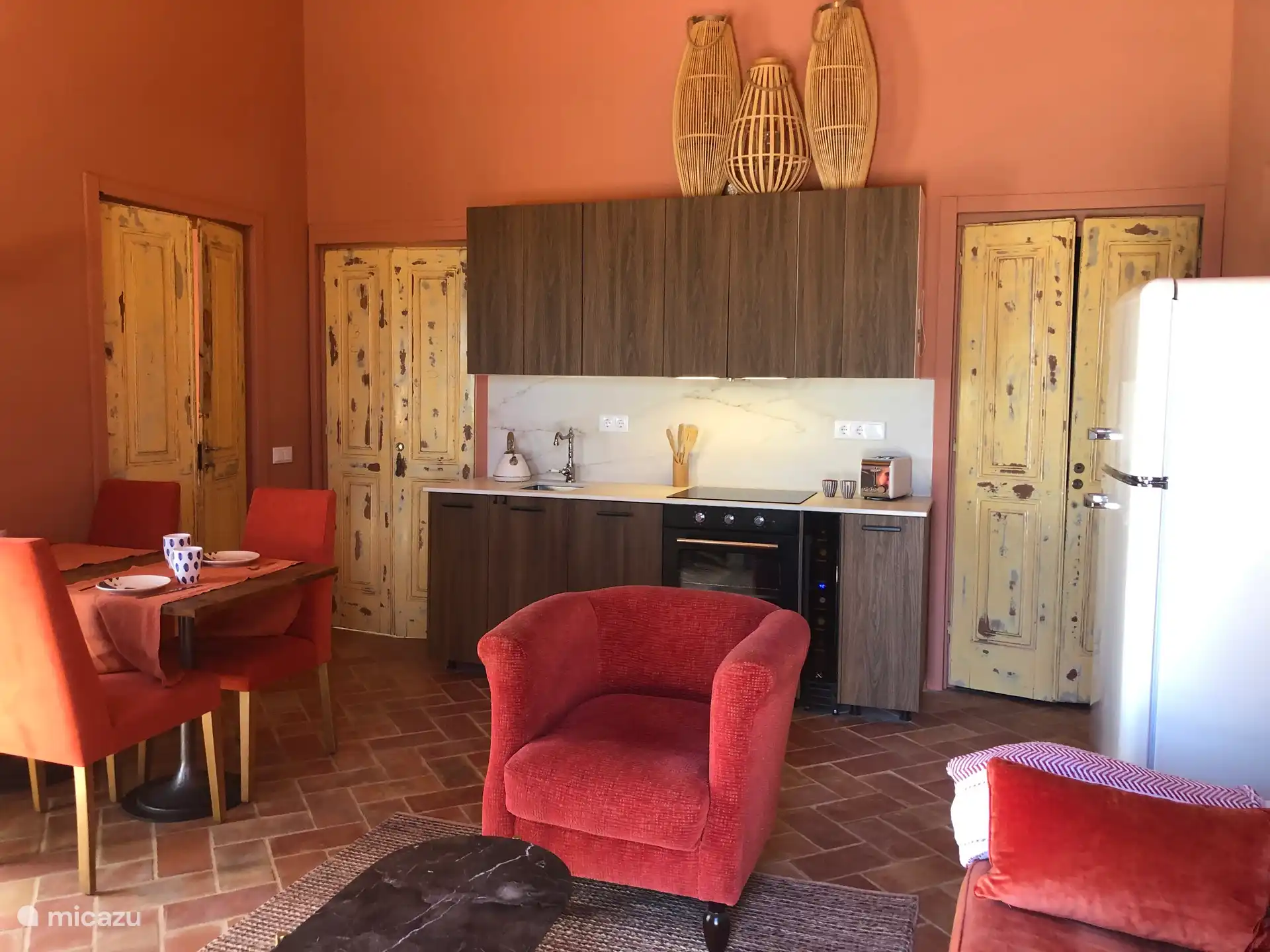 Küchenzeile im Wohnzimmer Casa Pauline