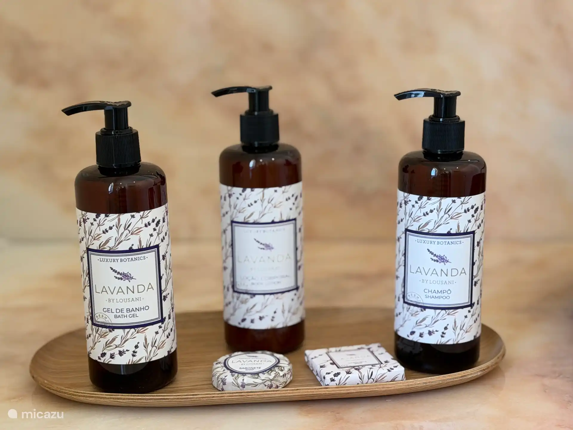 Délicieux shampooing, gel douche et lotion corporelle parfumés à la lavande portugaise