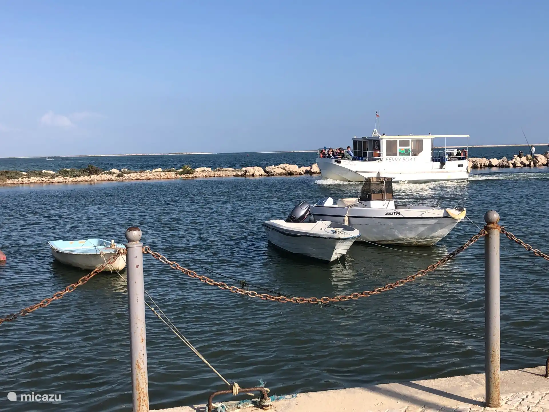 Het haventje in het vissersdorpje Fuseta, acht kilometer van ons vandaan.