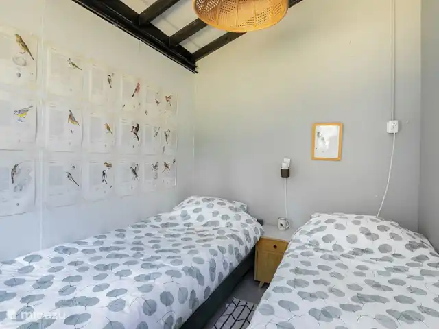 Chalet forestier atmosphérique | Pays-Bas, Overijssel, Giethmen - bungalow Chambre avec 2 lits jumeaux