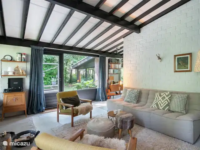 Chalet forestier atmosphérique | Pays-Bas, Overijssel, Giethmen - bungalow Salon