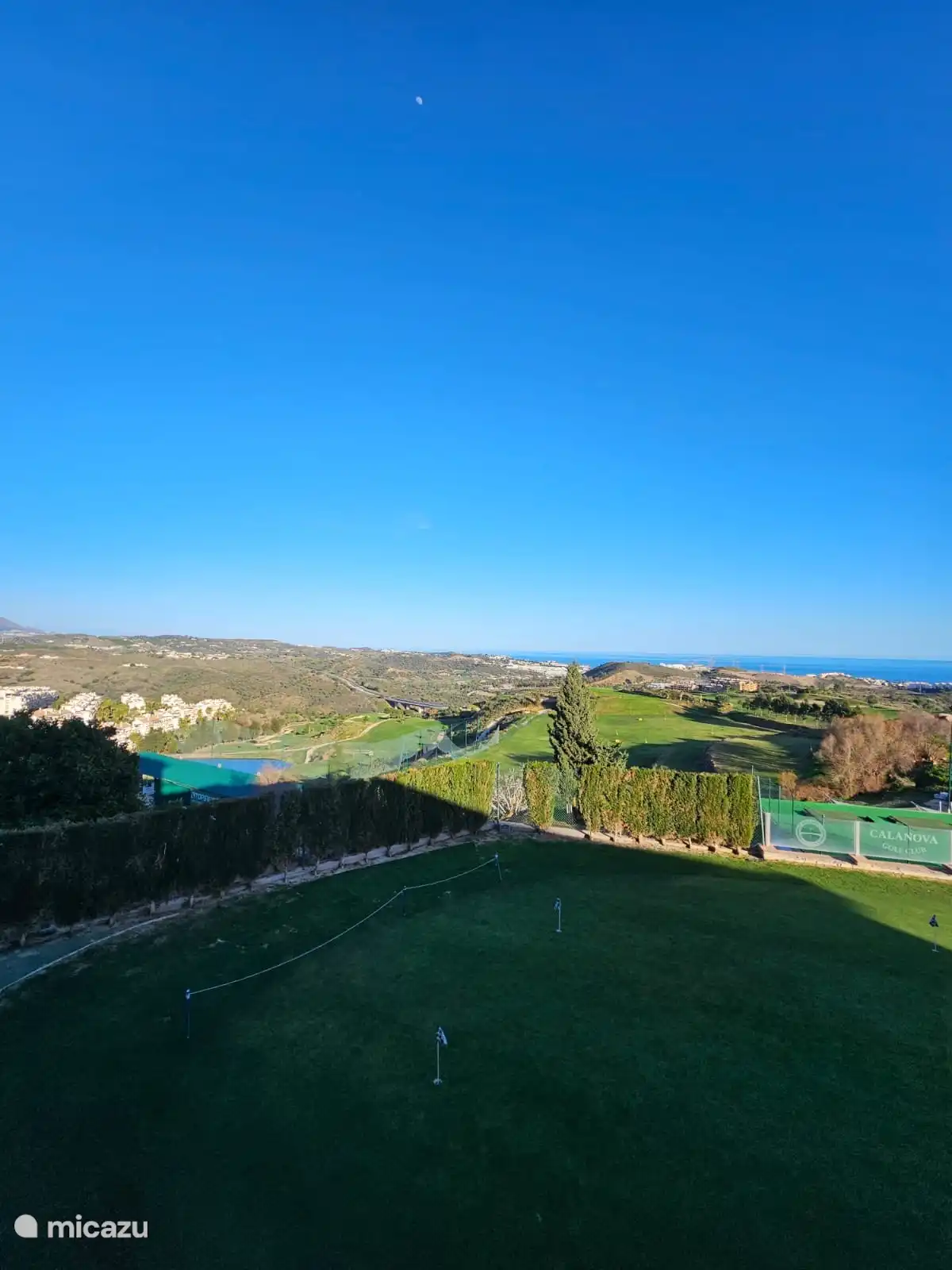 Uitzicht Golfbaan vanaf appartement