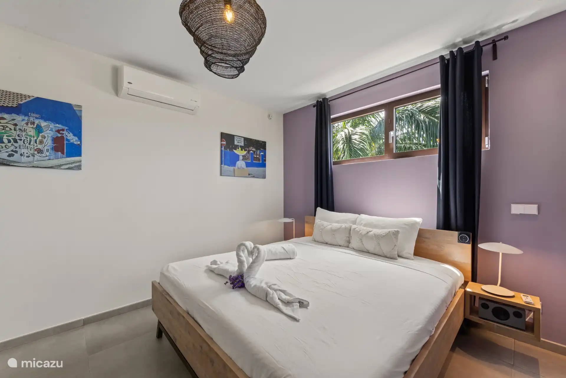 Tweede slaapkamer met airconditioning.