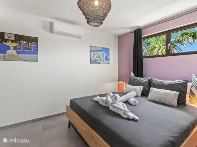 JSLX15 Appartement sur le toit dans le complexe | Curaçao, Banda Ariba (est), Jan Sofat - appartement Chambre 2 avec lit double et climatisation