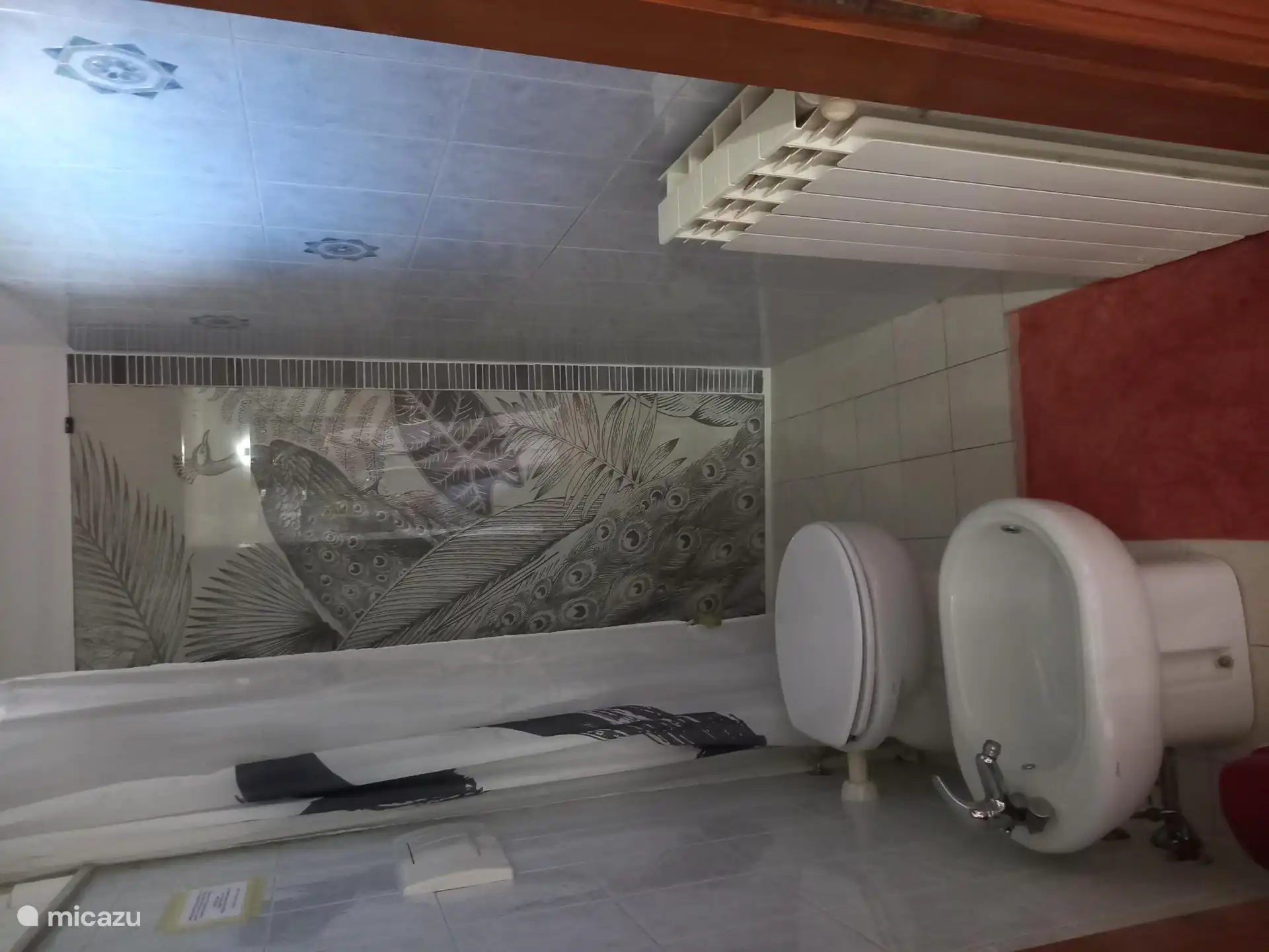 Bathroom with shower, toilet and bidet and sink