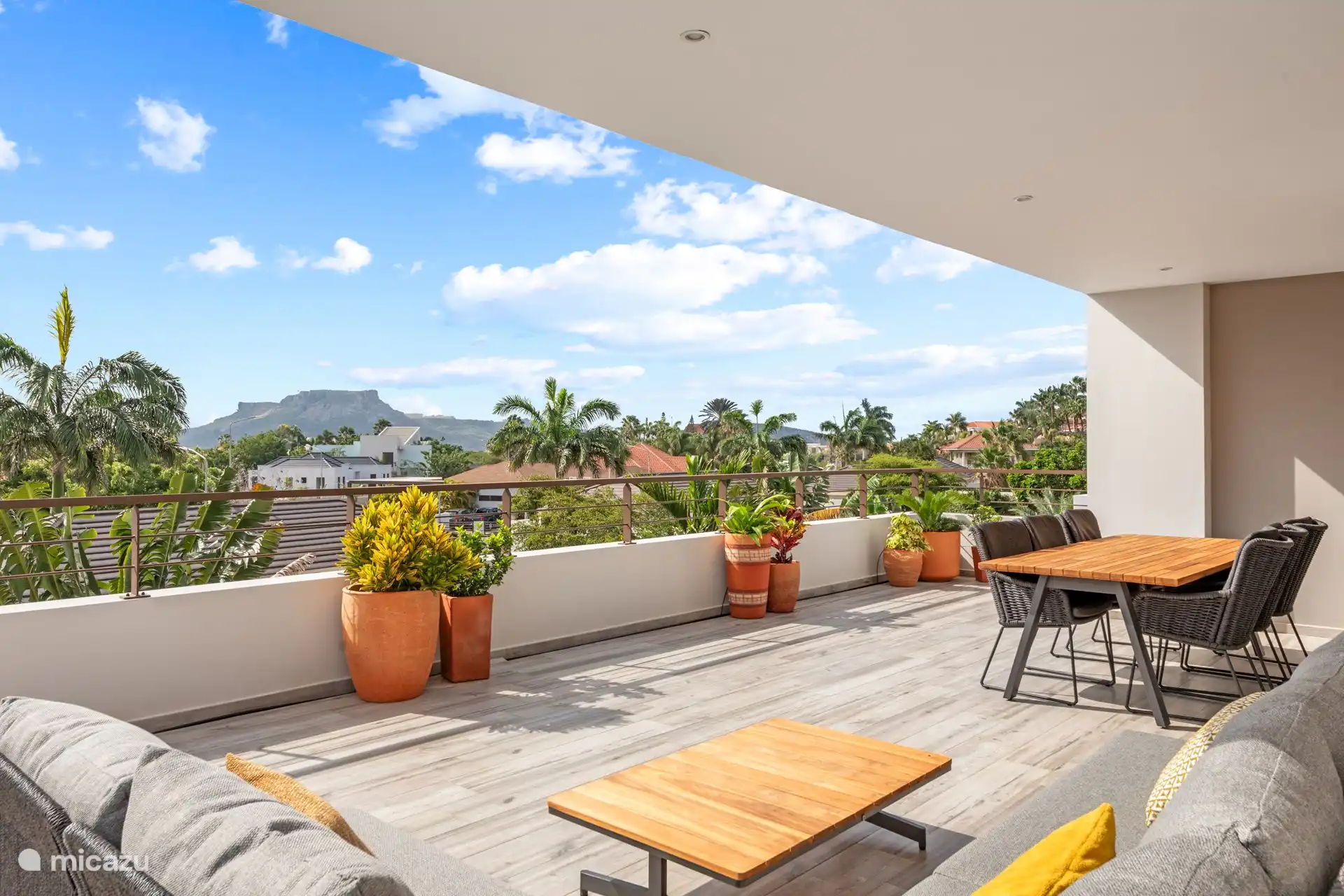 Prachtige uitzicht vanaf de rooftop