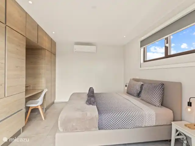 JSA11 Appartement sur le toit du complexe  | Curaçao, Banda Ariba (est), Jan Sofat - appartement Chambre 1 avec lit double et climatisation